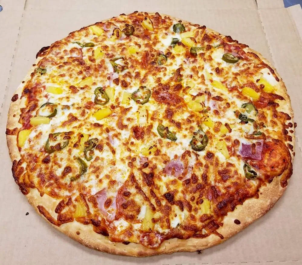 Hawaiian Pizza with Jalapenos